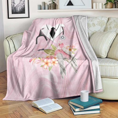 Aussie Nurse RN Pink Cockatoo Blanket