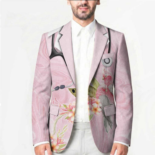 Aussie Nurse RN Pink Cockatoo Blazer