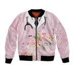 Aussie Nurse RN Pink Cockatoo Bomber Jacket