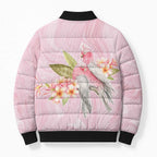 Aussie Nurse RN Pink Cockatoo Bomber Puffer Jacket