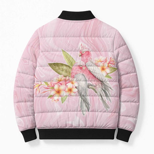 Aussie Nurse RN Pink Cockatoo Bomber Puffer Jacket