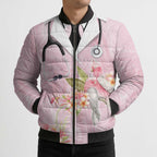 Aussie Nurse RN Pink Cockatoo Bomber Puffer Jacket