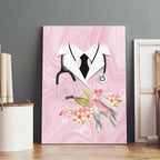 Aussie Nurse RN Pink Cockatoo Canvas Wall Art