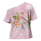 Aussie Nurse RN Pink Cockatoo Cross Shoulder Shirt