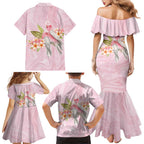 Aussie Nurse RN Pink Cockatoo Family Matching Mermaid Dress and Hawaiian Shirt