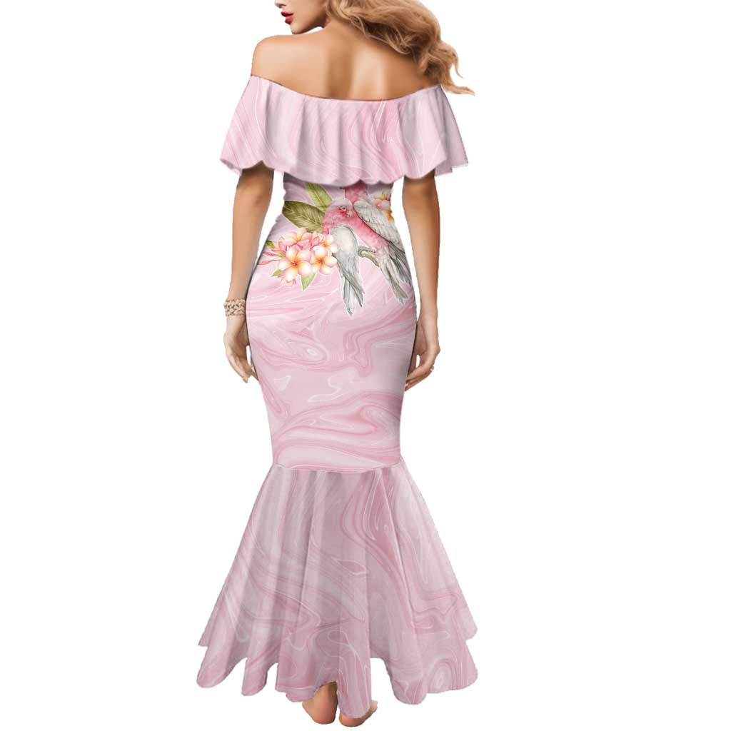 Aussie Nurse RN Pink Cockatoo Family Matching Mermaid Dress and Hawaiian Shirt