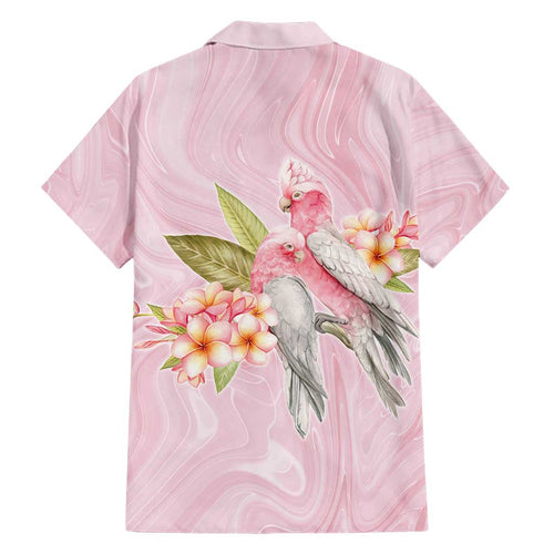 Aussie Nurse RN Pink Cockatoo Family Matching Off The Shoulder Long Sleeve Dress and Hawaiian Shirt