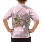 Aussie Nurse RN Pink Cockatoo Family Matching Off Shoulder Maxi Dress and Hawaiian Shirt