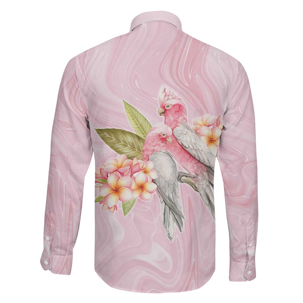 Aussie Nurse RN Pink Cockatoo Family Matching Off Shoulder Maxi Dress and Hawaiian Shirt