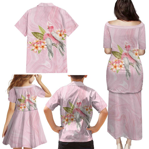 Aussie Nurse RN Pink Cockatoo Family Matching Puletasi and Hawaiian Shirt