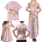 Aussie Nurse RN Pink Cockatoo Family Matching Summer Maxi Dress and Hawaiian Shirt
