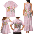Aussie Nurse RN Pink Cockatoo Family Matching Tank Maxi Dress and Hawaiian Shirt