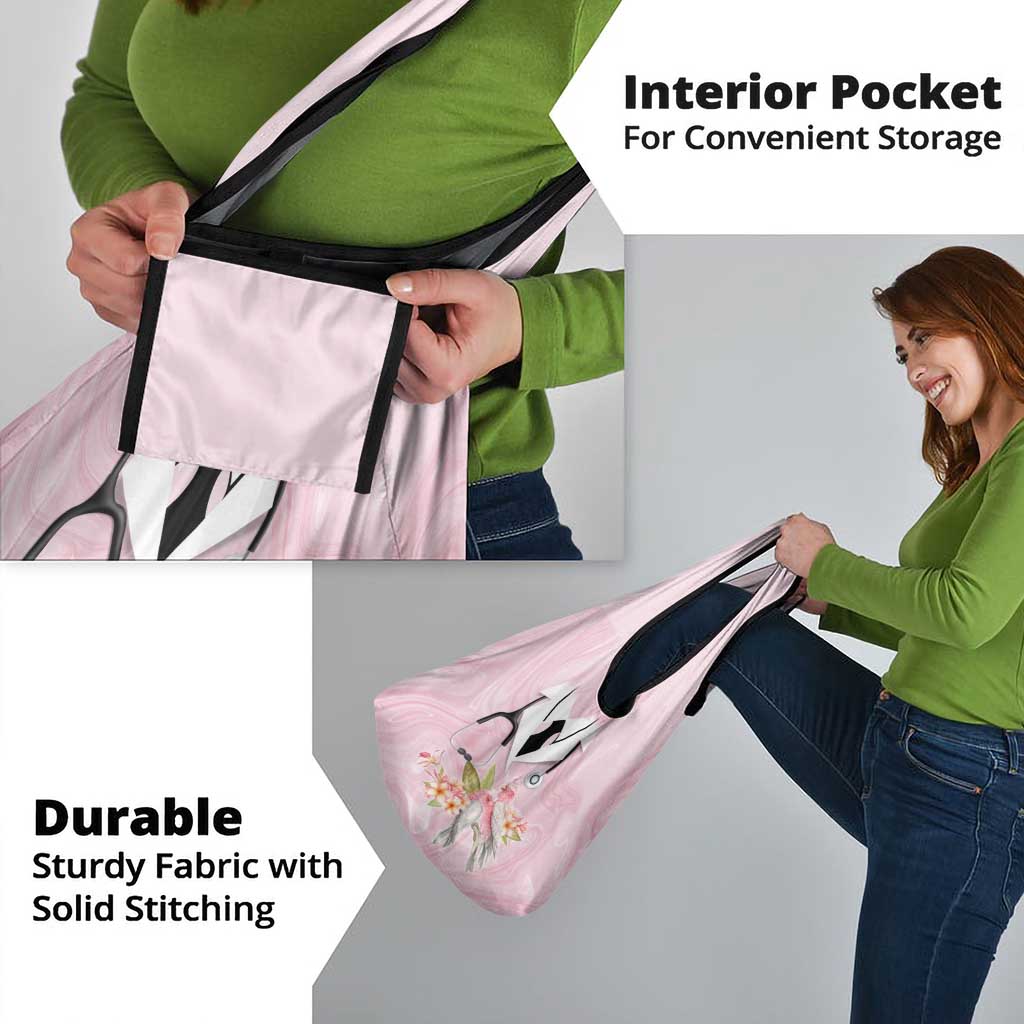 Aussie Nurse RN Pink Cockatoo Grocery Bag