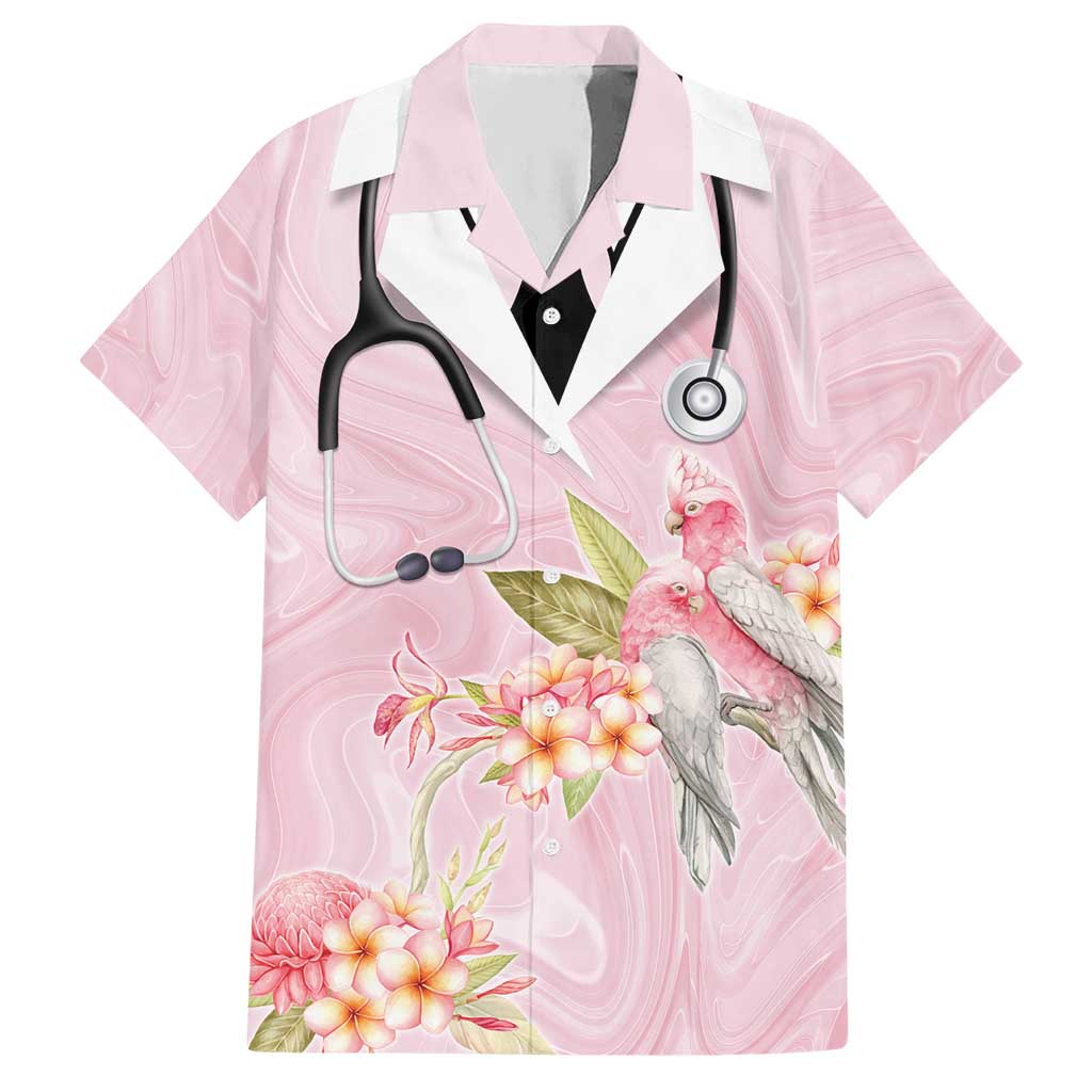 Aussie Nurse RN Pink Cockatoo Hawaiian Shirt