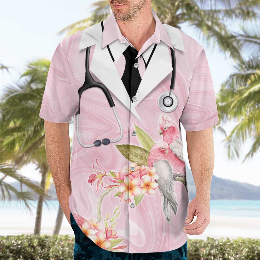 Aussie Nurse RN Pink Cockatoo Hawaiian Shirt