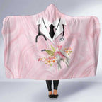 Aussie Nurse RN Pink Cockatoo Hooded Blanket