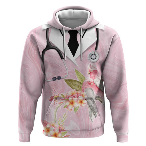 Aussie Nurse RN Pink Cockatoo Hoodie