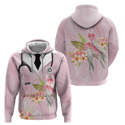 Aussie Nurse RN Pink Cockatoo Hoodie