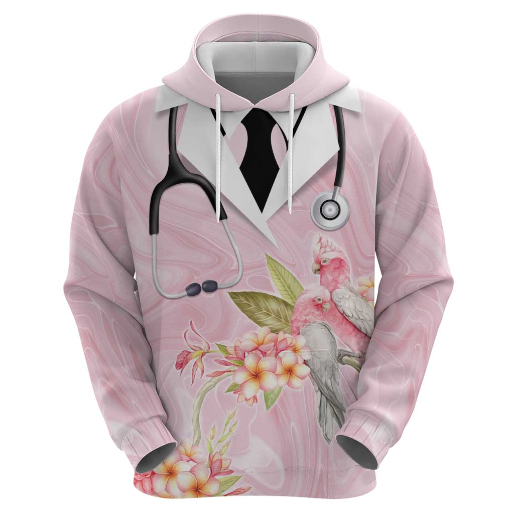 Aussie Nurse RN Pink Cockatoo Hoodie