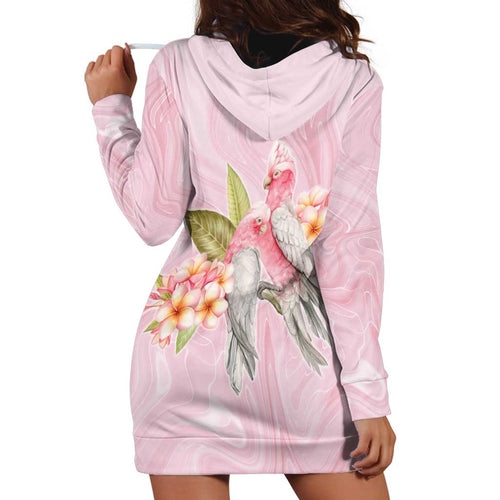 Aussie Nurse RN Pink Cockatoo Hoodie Dress