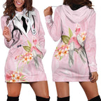 Aussie Nurse RN Pink Cockatoo Hoodie Dress