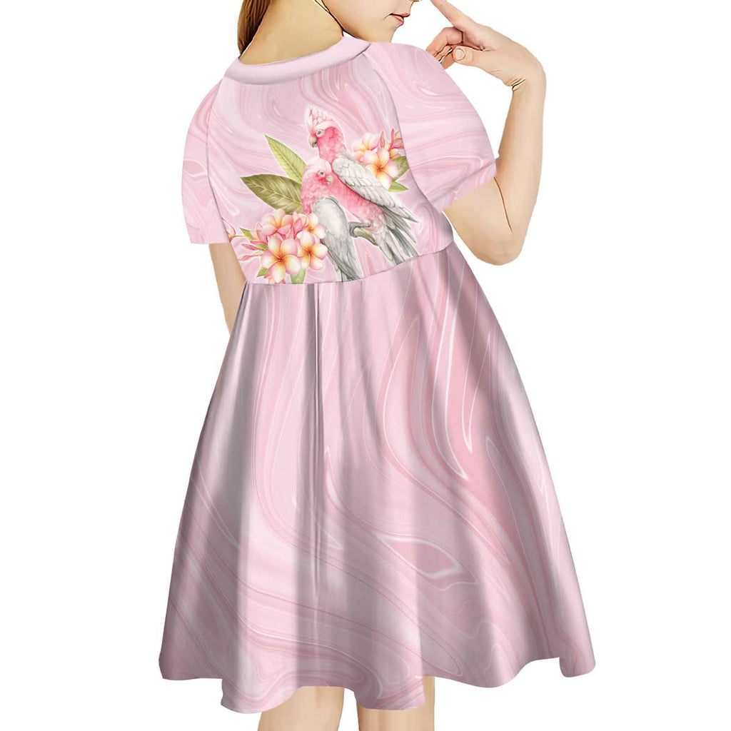 Aussie Nurse RN Pink Cockatoo Kid Short Sleeve Dress