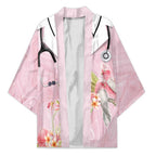 Aussie Nurse RN Pink Cockatoo Kimono