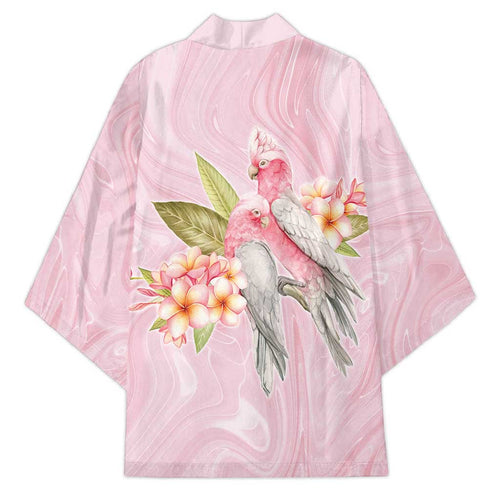 Aussie Nurse RN Pink Cockatoo Kimono