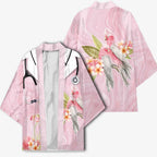 Aussie Nurse RN Pink Cockatoo Kimono