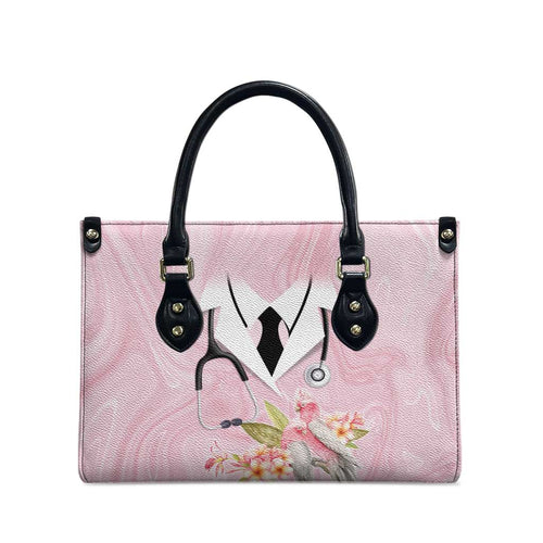 Aussie Nurse RN Pink Cockatoo Leather Bag