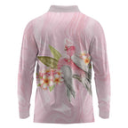 Aussie Nurse RN Pink Cockatoo Long Sleeve Polo Shirt