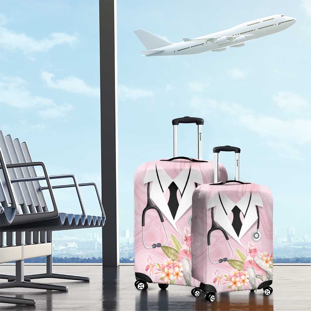 Aussie Nurse RN Pink Cockatoo Luggage Cover