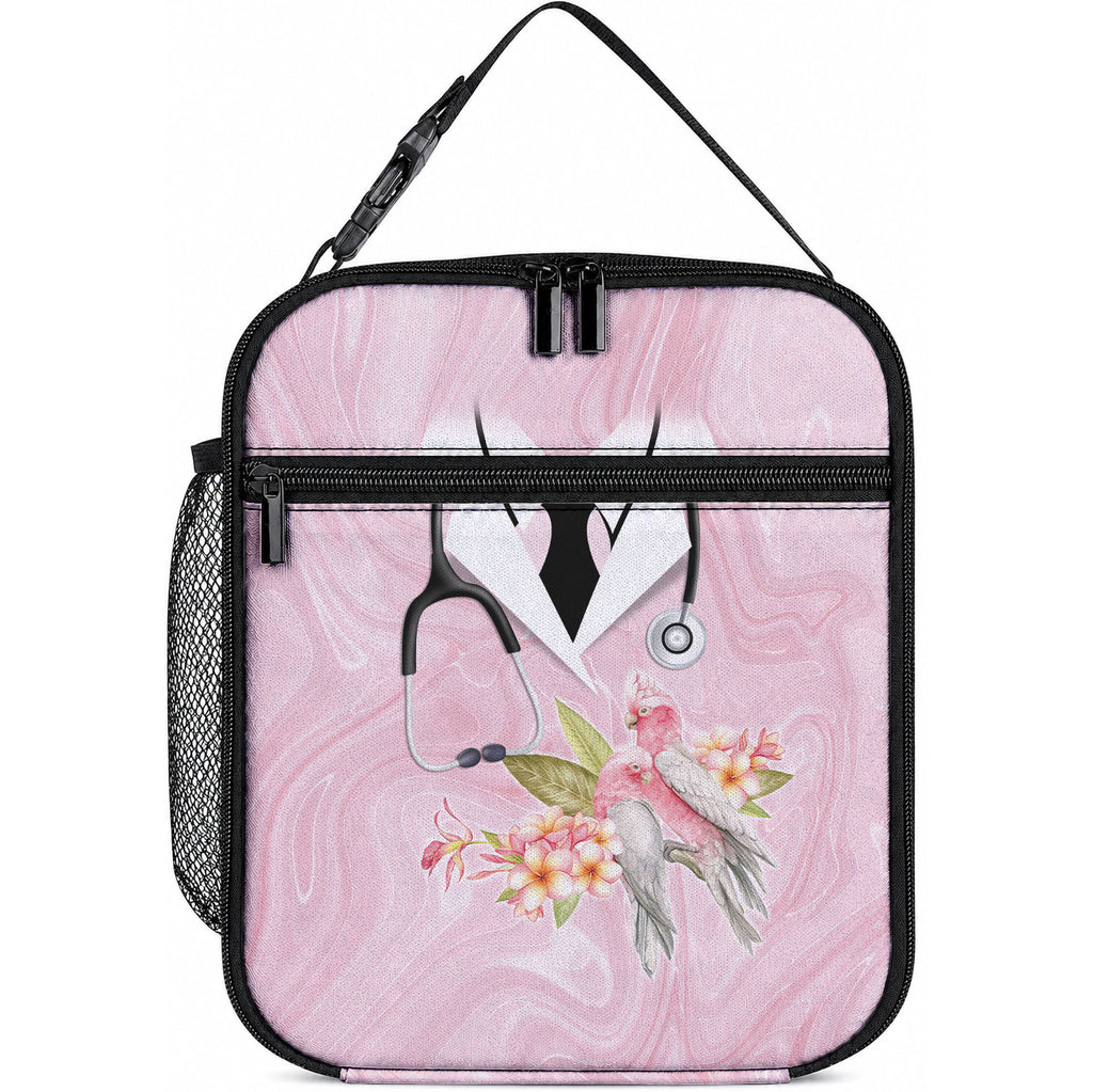 Aussie Nurse RN Pink Cockatoo Lunch Bag