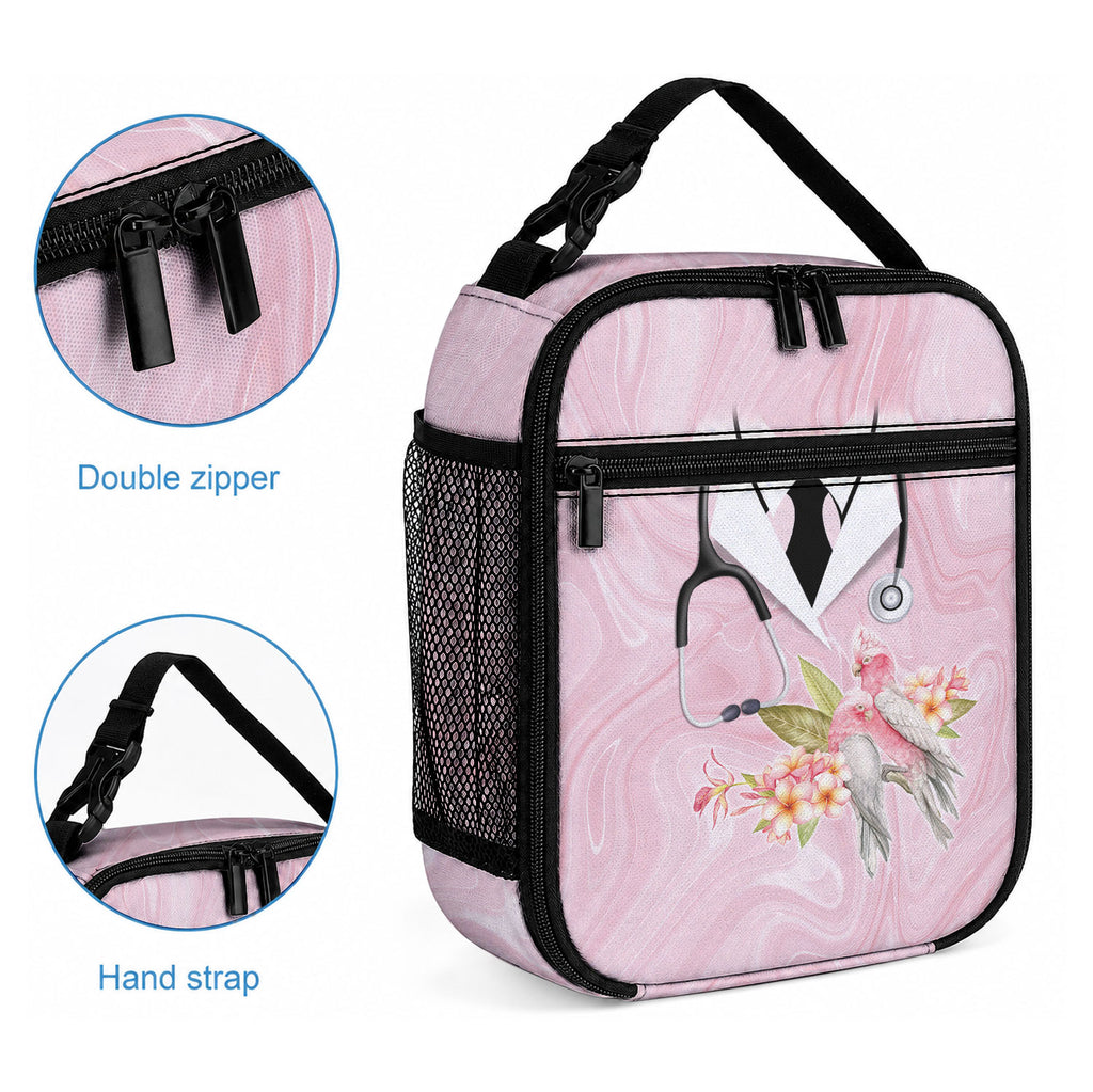 Aussie Nurse RN Pink Cockatoo Lunch Bag