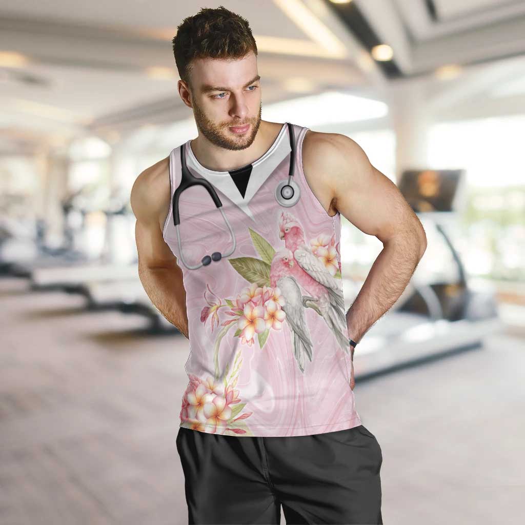 Aussie Nurse RN Pink Cockatoo Men Tank Top