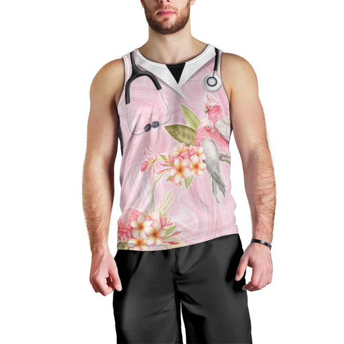 Aussie Nurse RN Pink Cockatoo Men Tank Top