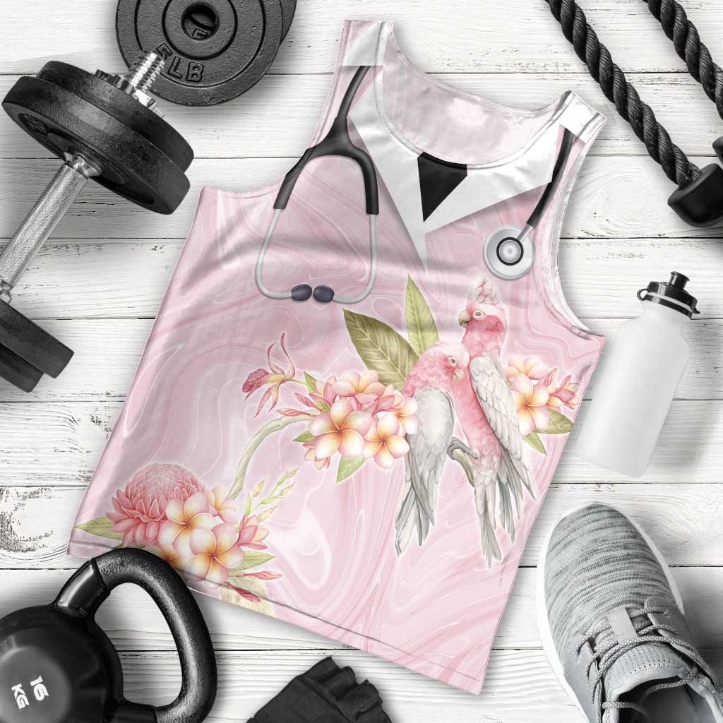 Aussie Nurse RN Pink Cockatoo Men Tank Top