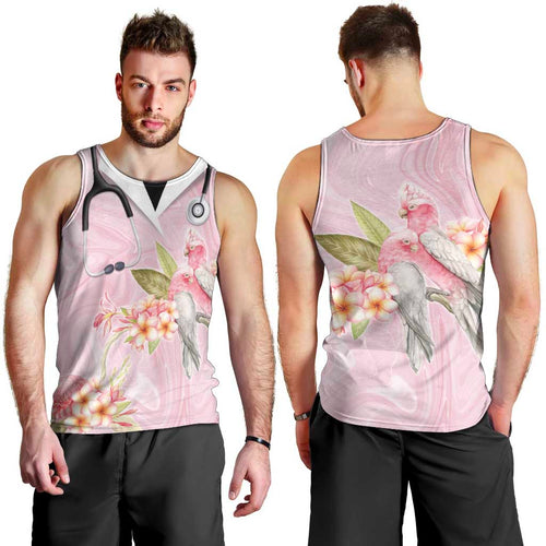 Aussie Nurse RN Pink Cockatoo Men Tank Top