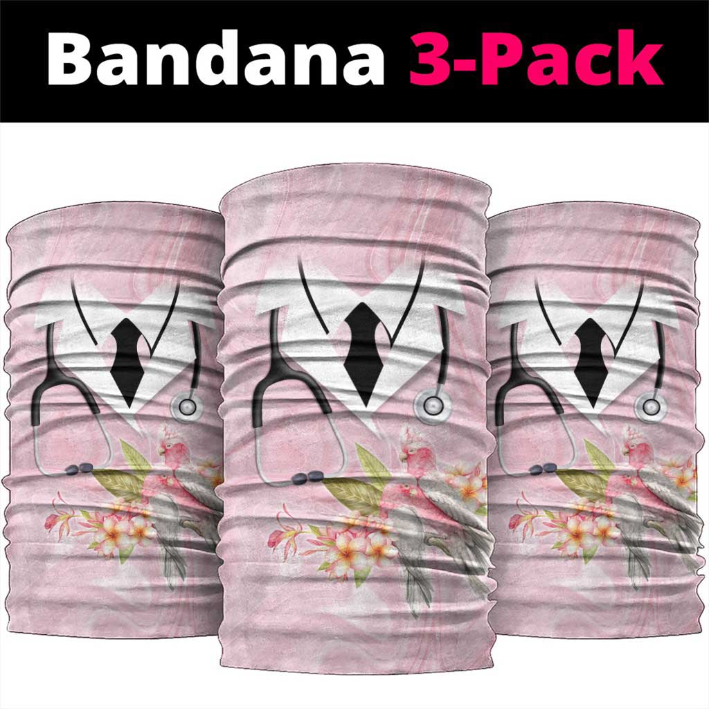 Aussie Nurse RN Pink Cockatoo Neck Gaiter