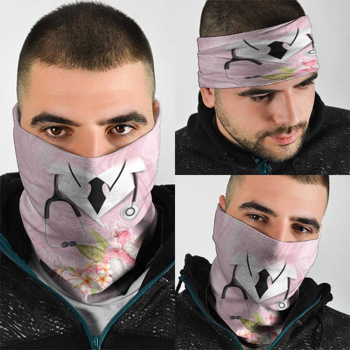 Aussie Nurse RN Pink Cockatoo Neck Gaiter