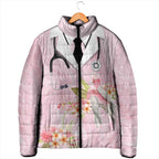 Aussie Nurse RN Pink Cockatoo Padded Jacket