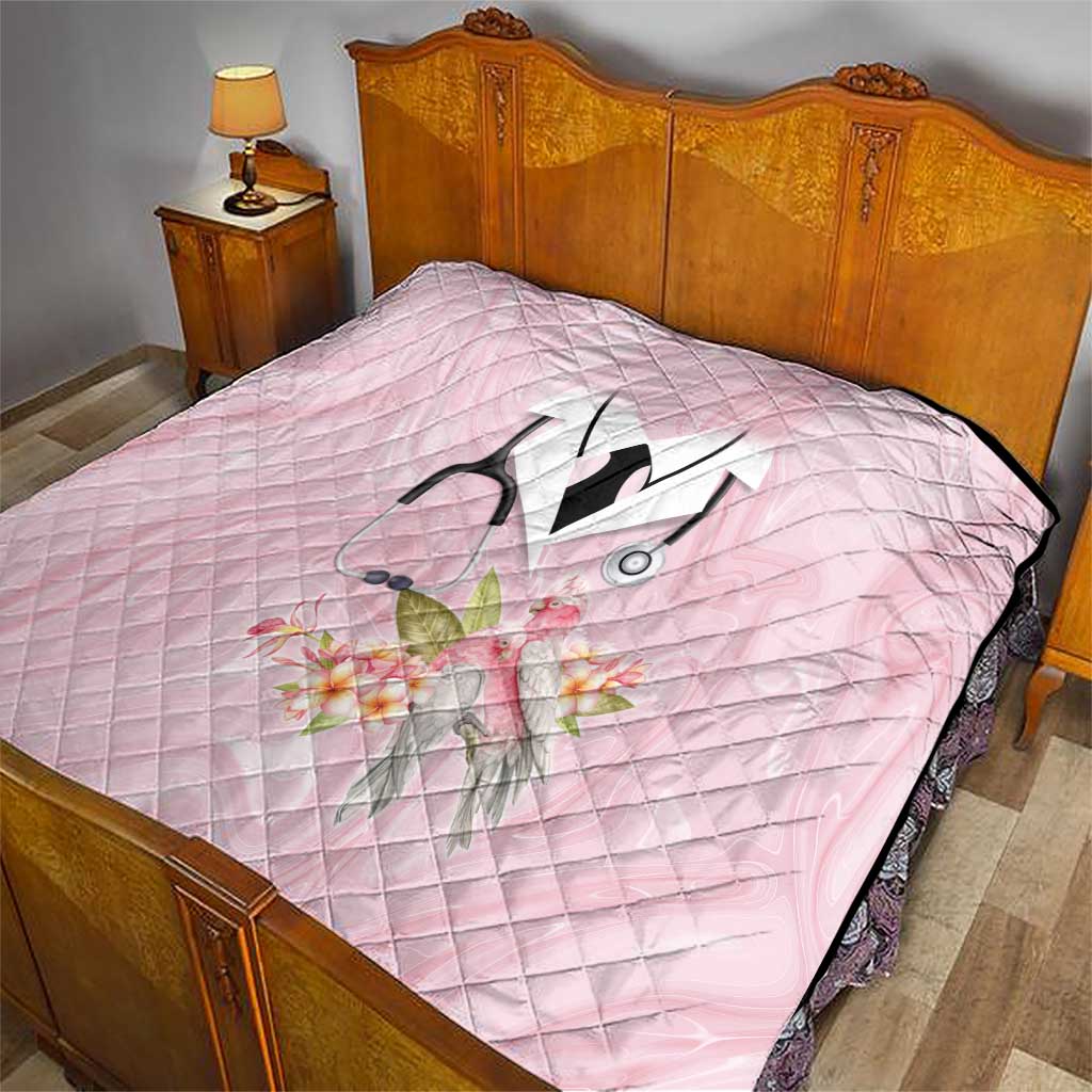 Aussie Nurse RN Pink Cockatoo Quilt