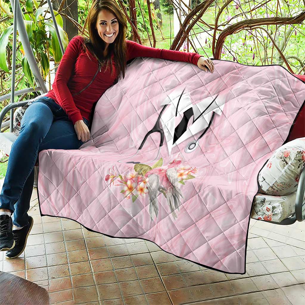 Aussie Nurse RN Pink Cockatoo Quilt