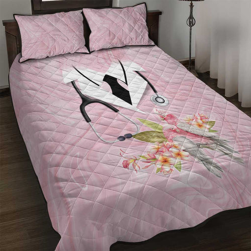 Aussie Nurse RN Pink Cockatoo Quilt Bed Set