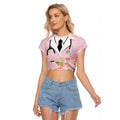 Aussie Nurse RN Pink Cockatoo Raglan Cropped T Shirt