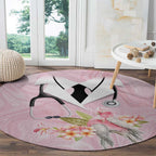 Aussie Nurse RN Pink Cockatoo Round Carpet