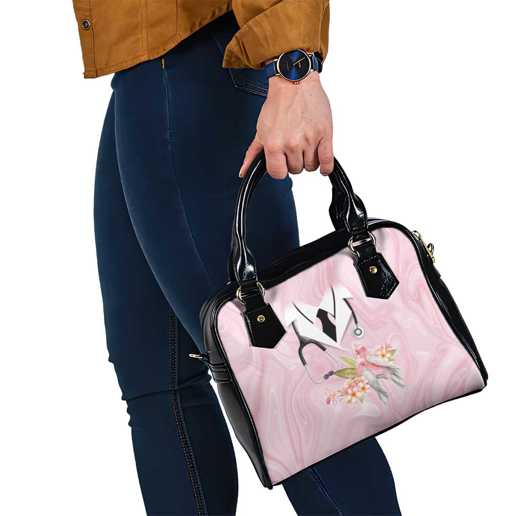 Aussie Nurse RN Pink Cockatoo Shoulder Handbag