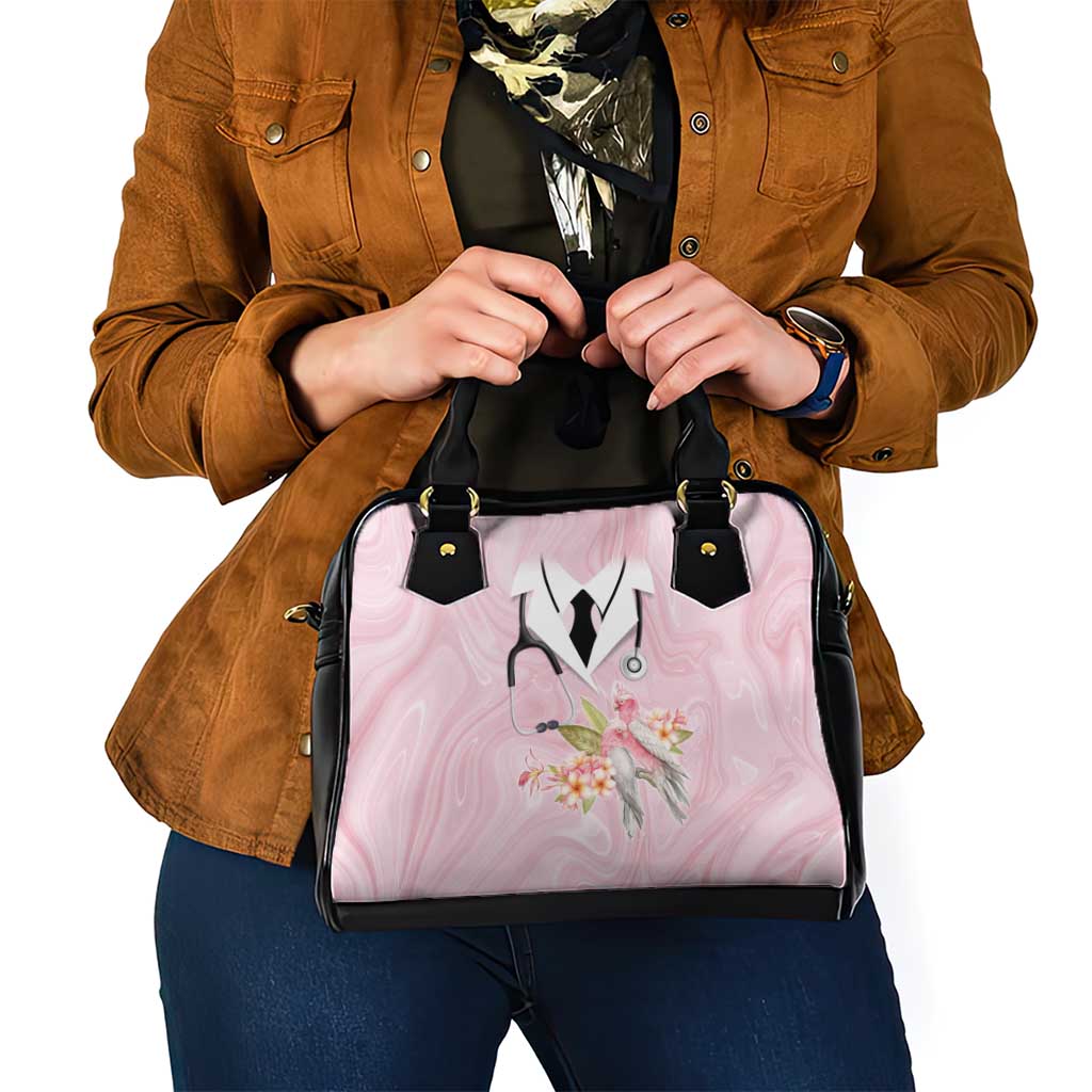 Aussie Nurse RN Pink Cockatoo Shoulder Handbag