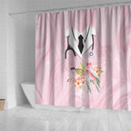 Aussie Nurse RN Pink Cockatoo Shower Curtain
