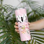 Aussie Nurse RN Pink Cockatoo Skinny Tumbler
